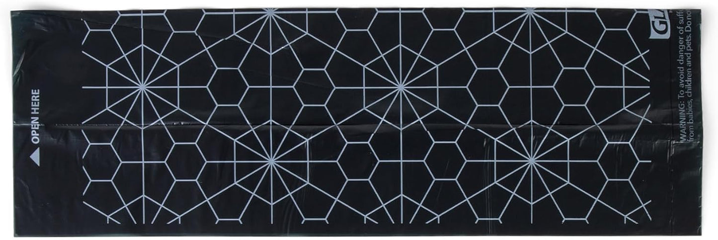 Geometric black and silver pattern pet cleanup bags for sanitation