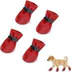 Andiker 4 Pcs Dog Shoes, Soft Breathable Dog Boots with Adjustable Drawstring Non-Slip Sole Easy to Clean Dog Paw Protectors for Outdoors Indoors in Spring Summer (Black, S) - Image 13