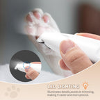 2026 New Pet Precision Trimmer, Dog Paw Trimmer with LED Light, Low Noise, IP68 Waterproof, Dual-Speed Motor, Suit for Trimming Paw, Ear, Face, Butt, Eyebrows, USB Rechageble - Image 9