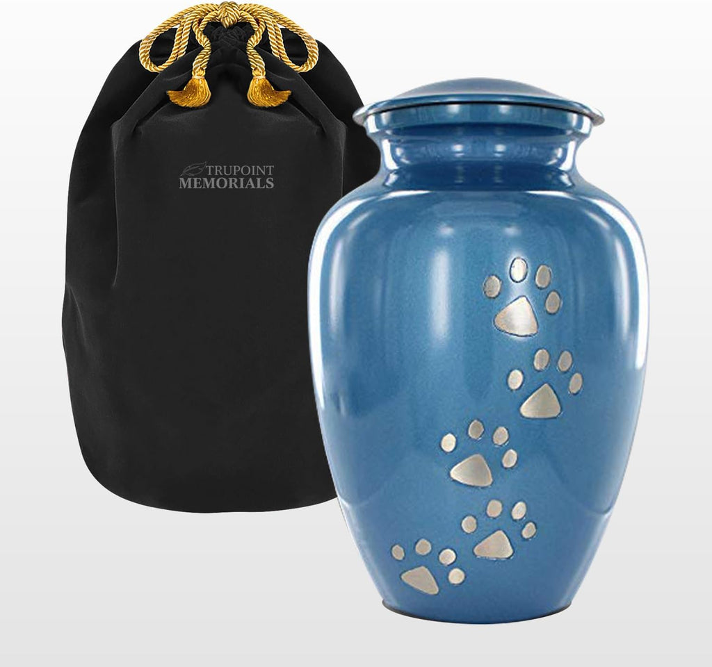 Trupoint Memorials Small Pet Urn for Dogs and Cats Ashes, Paws Print Black Cremation Urns for Pets up to 17 lbs - Image 15