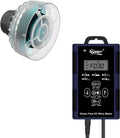 Hygger Mini Wave Maker front view showing transparent pump body and blue impeller blades