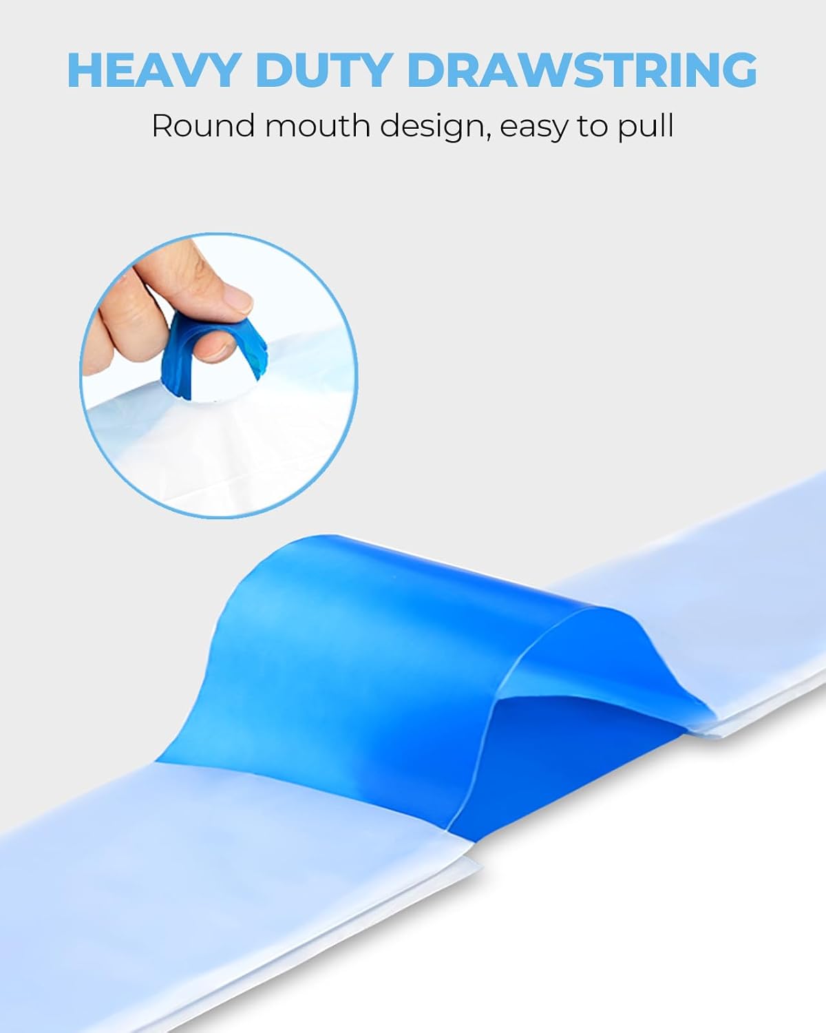 Six rolls of premium tear-resistant automatic cat litter box waste liners.