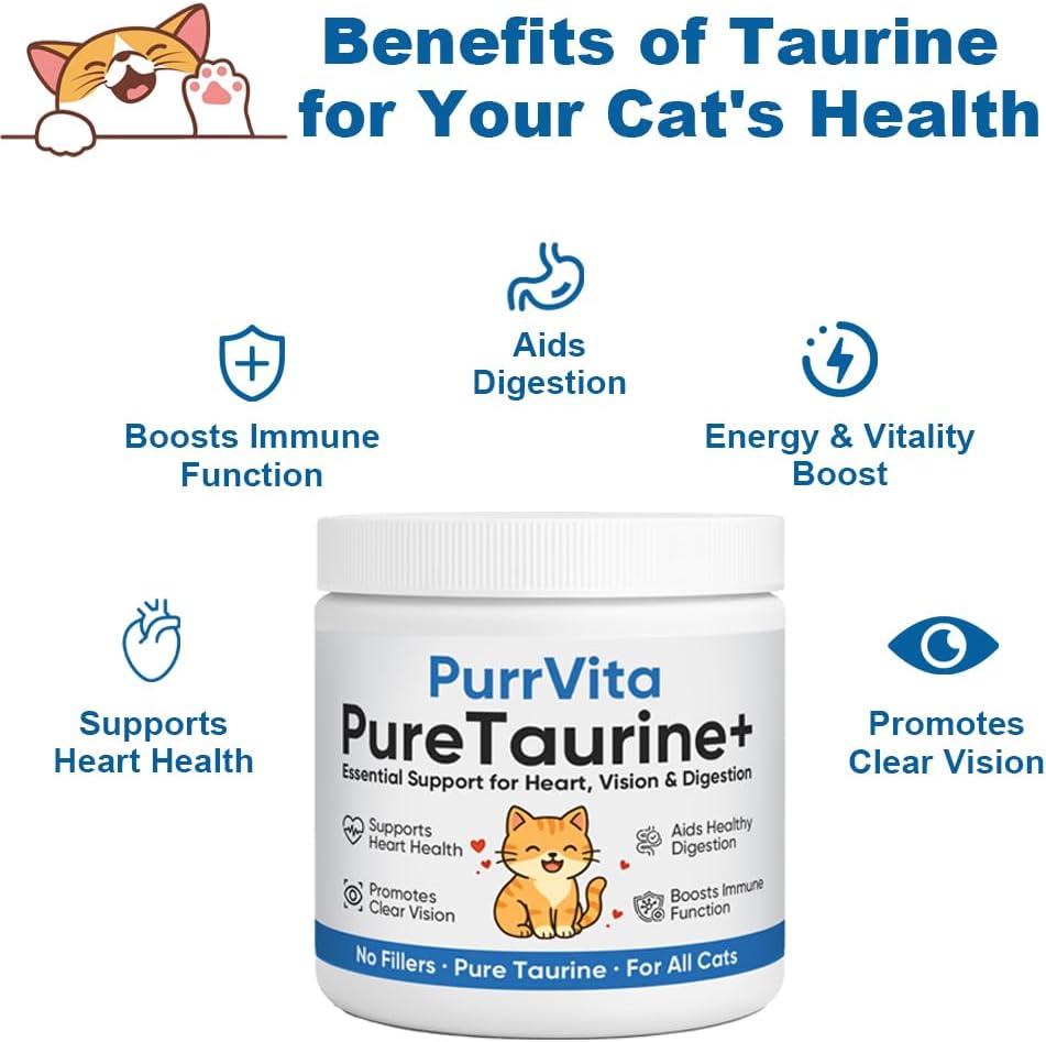 Plynxe PurrVita Taurine for Cats amino acid nutrition facts label