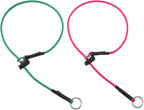 22" Dog Slip Collar - 5/32" Paracord Rope Dog Collar with Spring-Loaded Stopper & Stainless Steel O-Ring, Reflective for Low-Light Visibility (Black & Neon Green) - Image 15