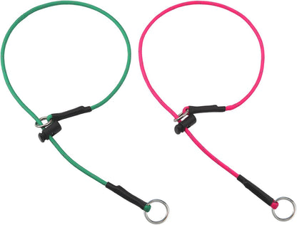 22" Dog Slip Collar - 5/32" Paracord Rope Dog Collar with Spring-Loaded Stopper & Stainless Steel O-Ring, Reflective for Low-Light Visibility (Black & Neon Green) - Image 15