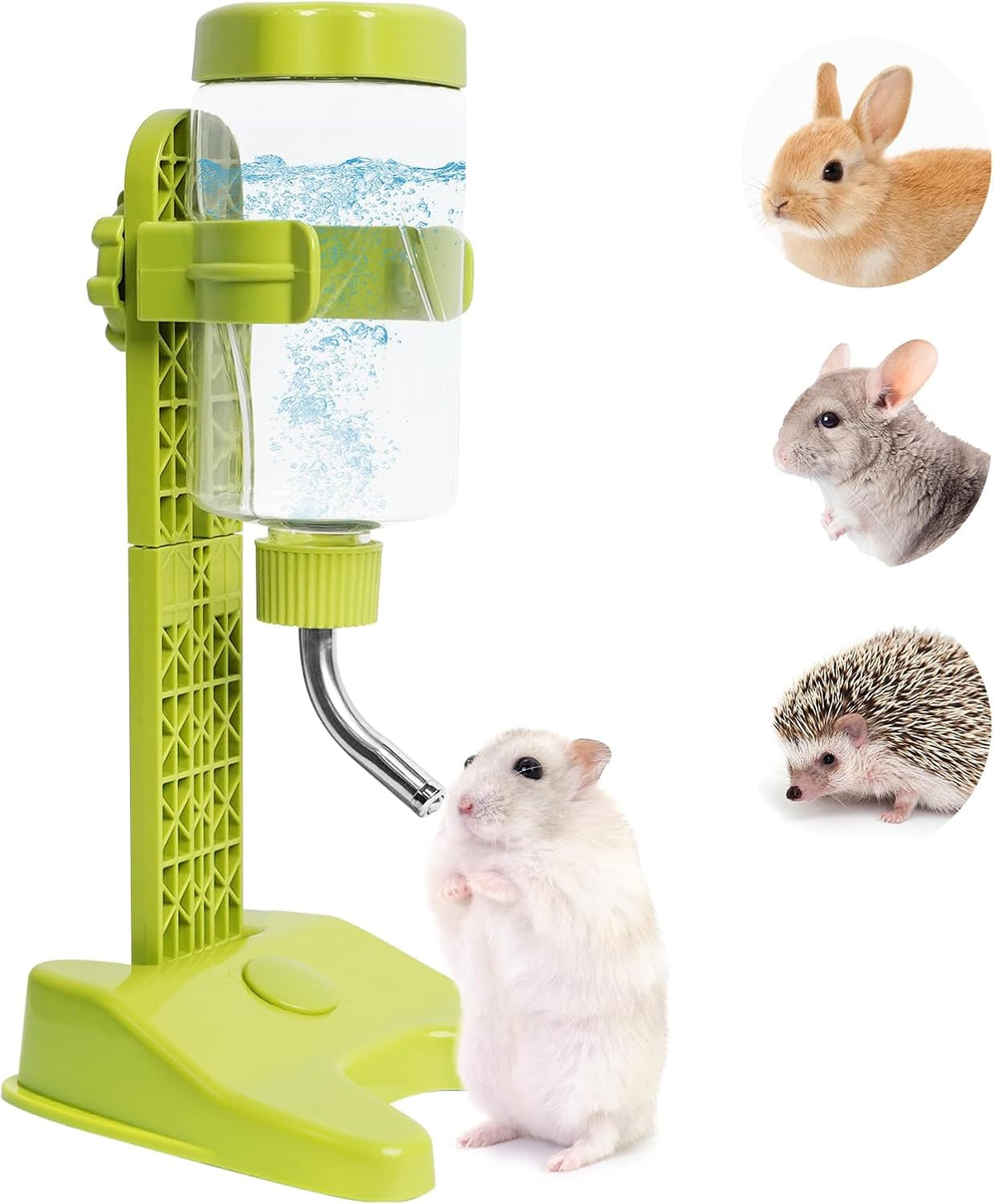 VANNON Pet Standing Water Dispenser Top Fill Dog Water Bottle Dispenser with Stand Leakproof Pet Slow Water Bottle for Small Animals, 13oz, BPA Free, Adjustable Height, Blue - Image 9