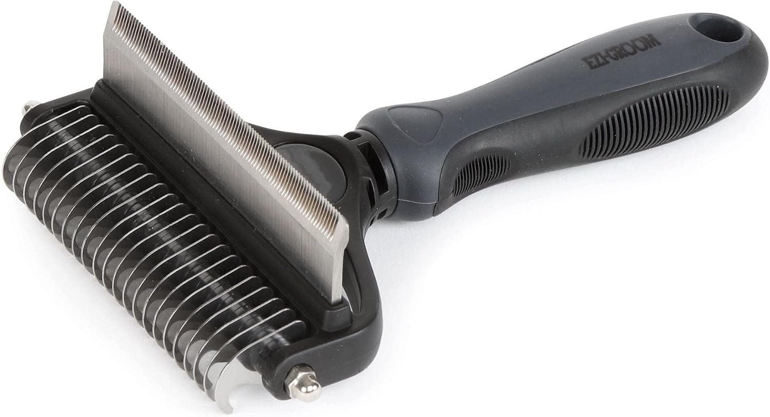 Shires Ezi-Groom Tidy Up Comb Blue ergonomic handle detail