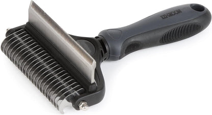 Shires Ezi-Groom Tidy Up Comb Blue ergonomic handle detail
