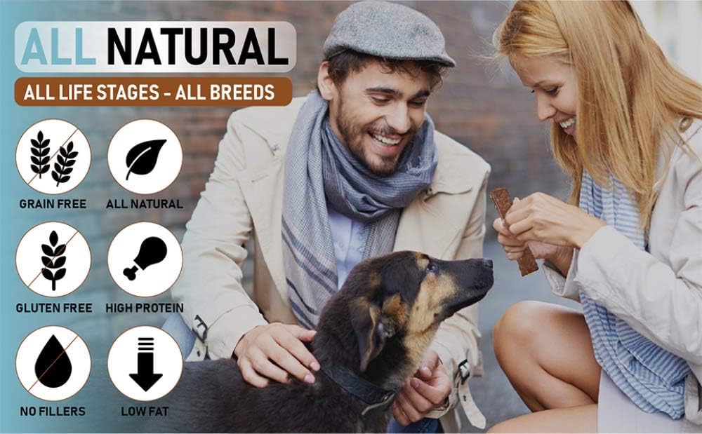 Healthy beef and banana jerky strips for dogs