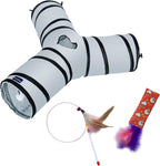 PetLike Cat Tunnel for Indoor Cats Collapsible Pop-up Pet Tube Peek Hole Hideaway Play Toys for Cats with Ball - Image 11
