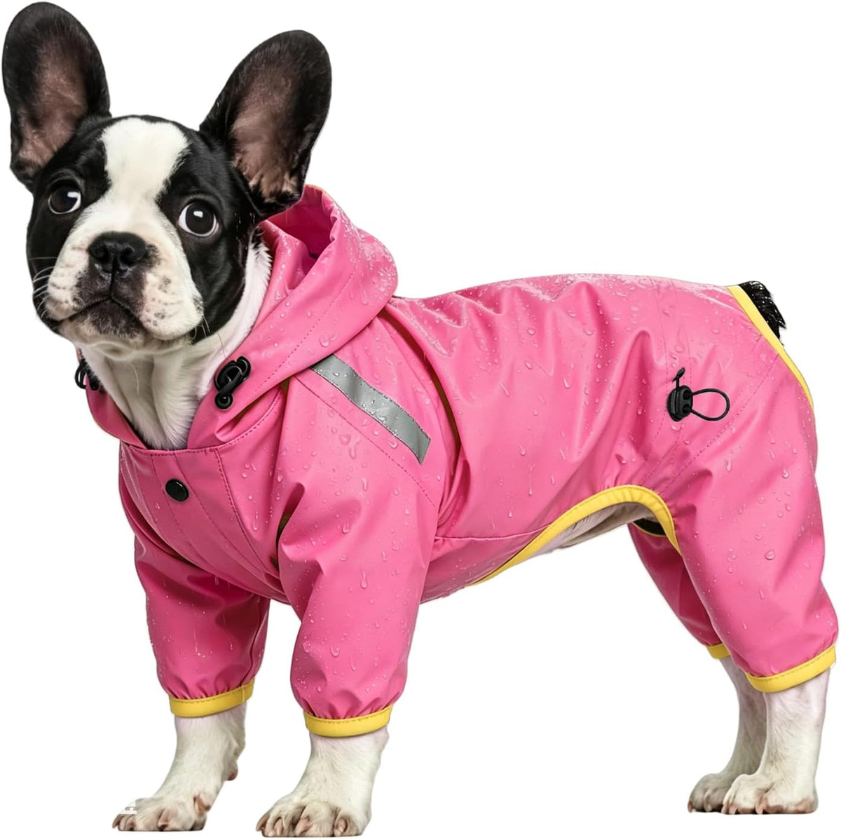Dog Raincoat, Professional Waterproof with Taped Seams (Lime Green, Small) | Ultralight Urban Quick Layer, High-Vis Reflective Stripes, Dirt-Resistant & Easy Care, Year-Round Essential for Dogs - Image 9