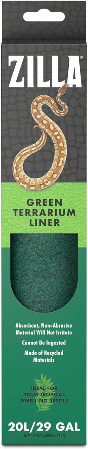 Zilla Reptile Terrarium Bedding Substrate Floor Liner, Green, 40BR/50G, 17.25" x 35.25" - Image 11