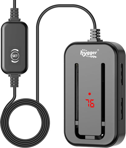 Hygger aquarium heater packaging and contents view