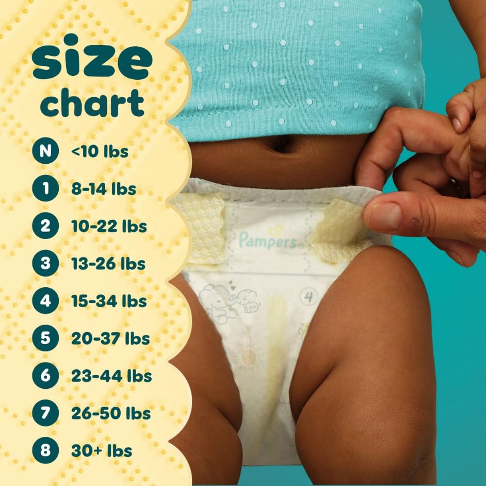 Pampers Swaddlers Diapers, Size 4 (15-34 lbs), 120 Count, Absorbent, Keeps Baby Dry and Comfortable, Skin Safe Disposable Baby Diaper (Packaging May Vary) - Image 10
