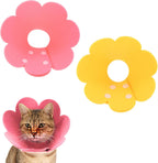 Felt Cat Recovery Collar, Cute Flower Cat Recovery Collar Adjustable Recovery Cones (2Pcs, M 8.7-9.8inch, Yellow/Pink) for Small Dogs Kittens Cats - Image 9