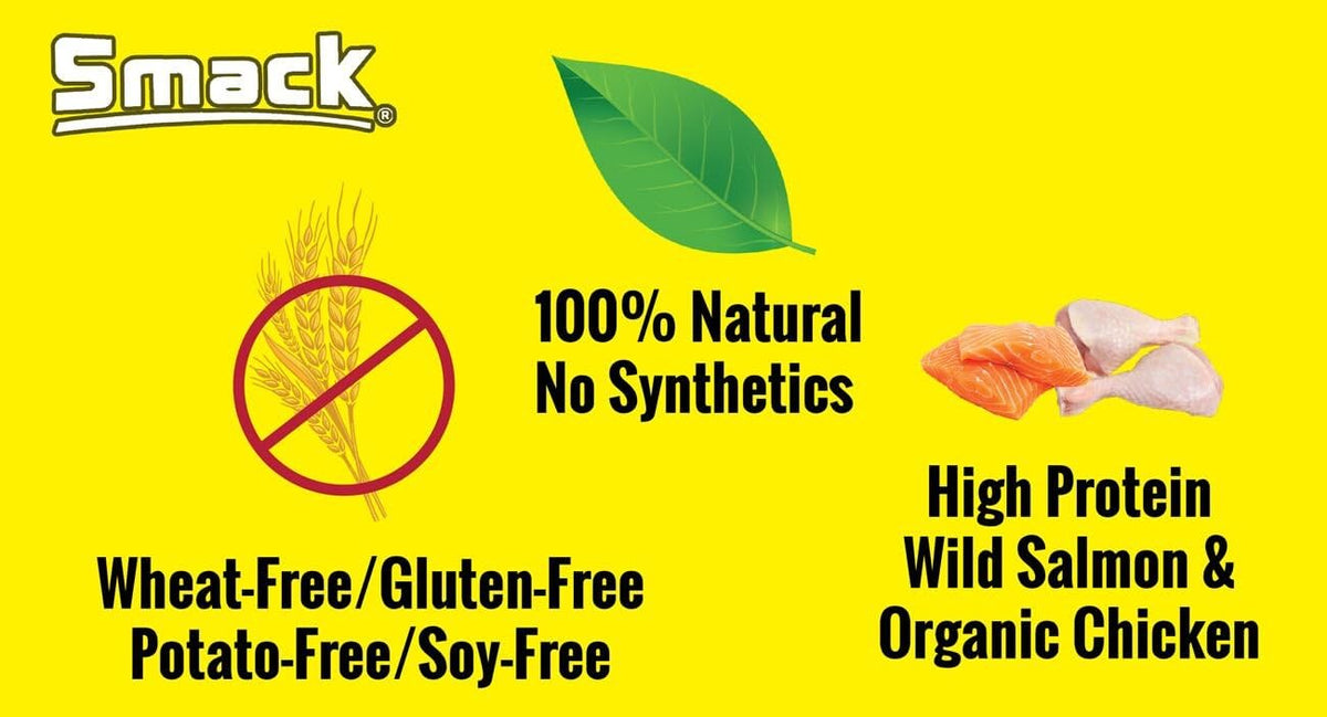 Texture of Smack dehydrated raw chicken dog food
