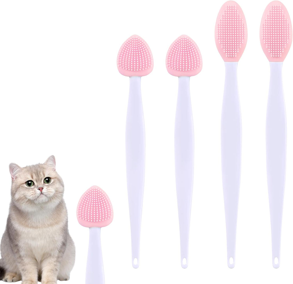 JJUNW feline facial grooming kit highlighting the hygienic and easy to clean waterproof silicone surfaces