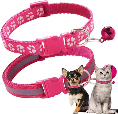Red Breakaway Cat Collar with Bells, 2 Pack Kitten Collar with Bells, Break Away Cat Collar for Girl Cats Female Kitty - Image 10