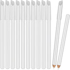Blulu white nail whitening pencil twelve pack front view showing two in one tip and cuticle pusher cap.