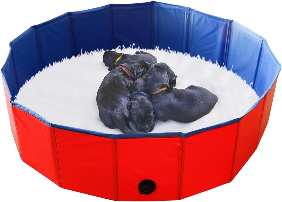 Artilife Whelping Pen for Dogs,Whelping Box for Dogs and Puppies,Dog Birth Supplies,Portable Whelping Pool Whelping Box,Foldable Dog Bath Pool (63inch Dia.x12inch H(160x30cm)) - Image 13