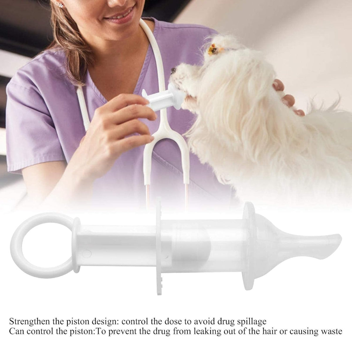 Eforlike oral pet liquid dispenser kit with finger ring control handle