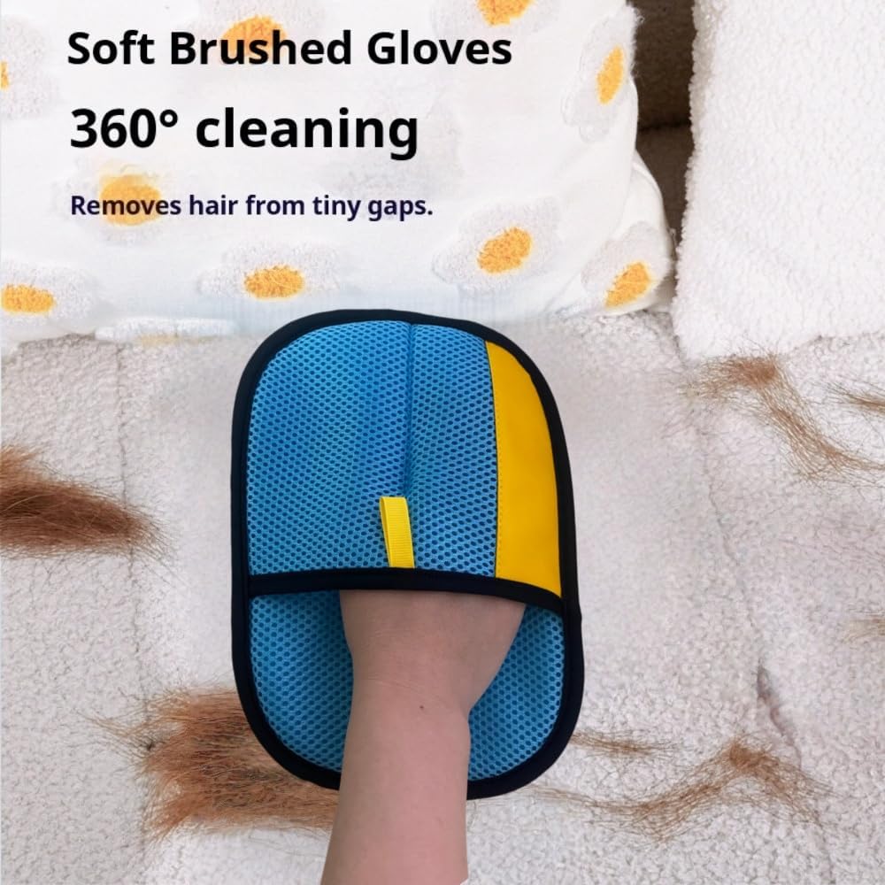 Purepath pet hair cleaning glove mesh side design close up