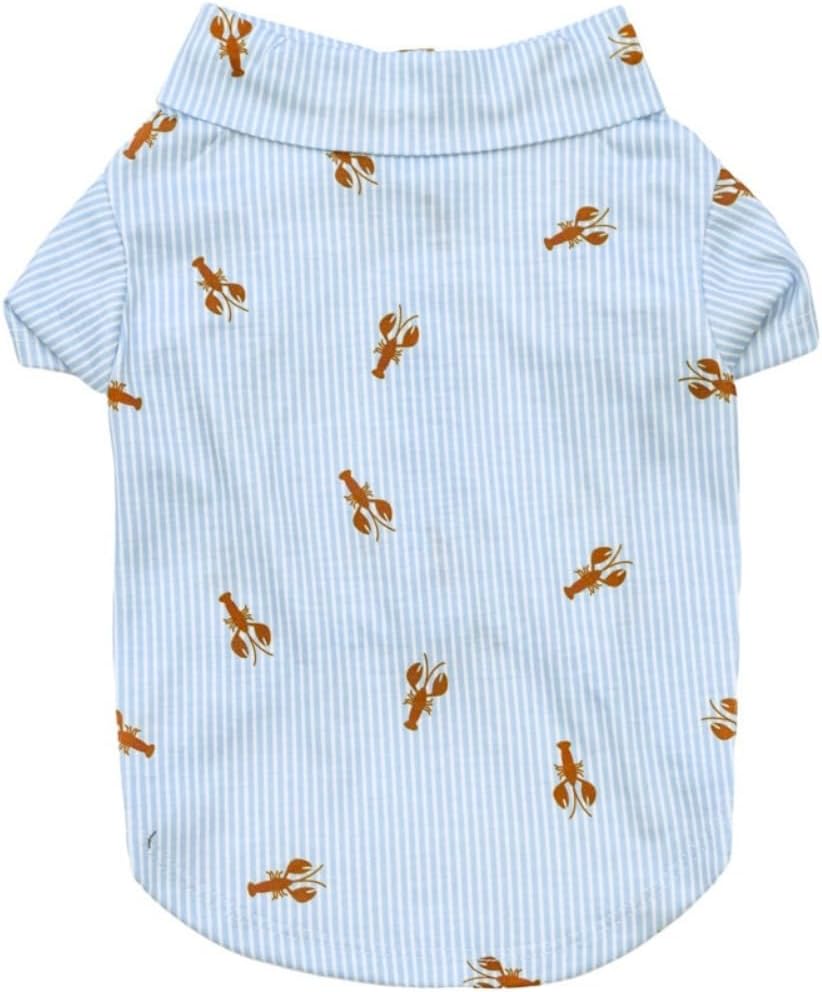 Back view of Tangpan tropical pet beach shirt