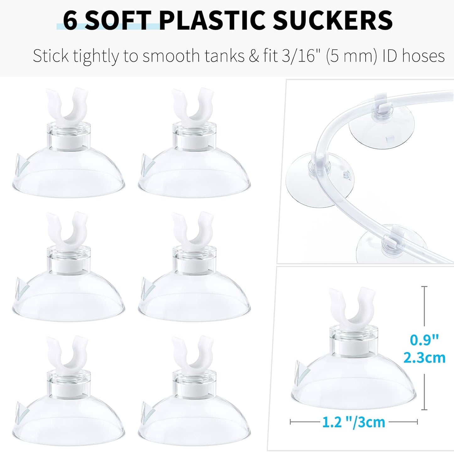 Pawfly non-return check valves and plastic straight and T-shape connectors for fish tanks