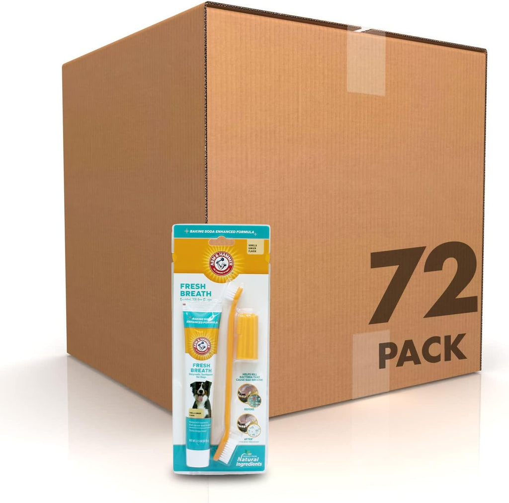 Arm & Hammer for Pets Enzymatic Dog Dental Care Kit, Chicken Flavor Toothpaste with Baking Soda for Plaque, Tartar, and Bad Breath, Double-Sided Toothbrush and Finger Brush Included, 2.5 Oz - Image 9