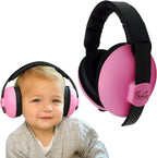 Friday 7Care pink baby noise cancelling headphones front view