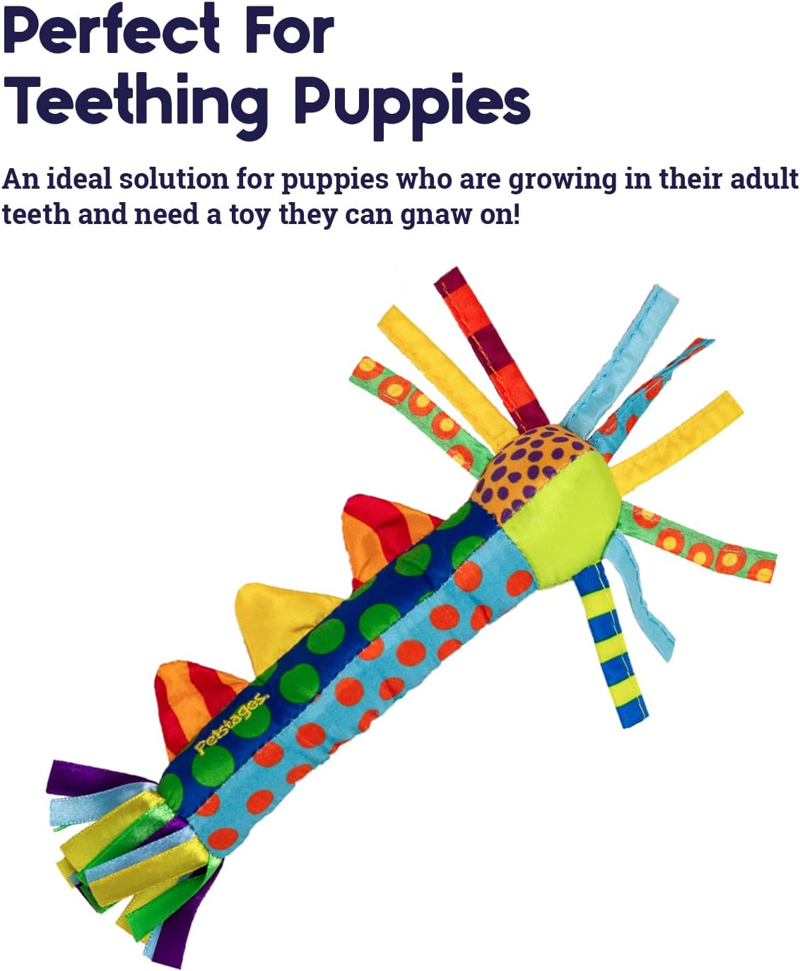 Freezable puppy chew toy soaked and frozen for dog dental relief