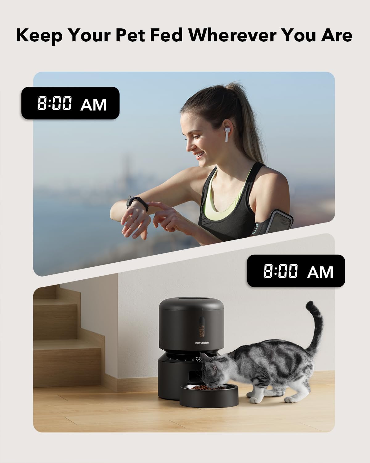PETLIBRO Automatic Cat Feeder, Timed Dry Food Dispenser for Cat & Small Dog - Image 5