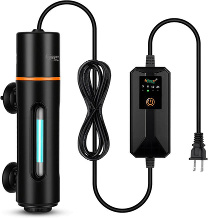 hygger 11W Aquarium U-V Light with Timer, 360 degrees Protective Shield Clean Lamp for Green Water & Algae, Amphibian Small U-V Light for 60-180 Gal Freshwater & Saltwater Fish Tanks - Image 9