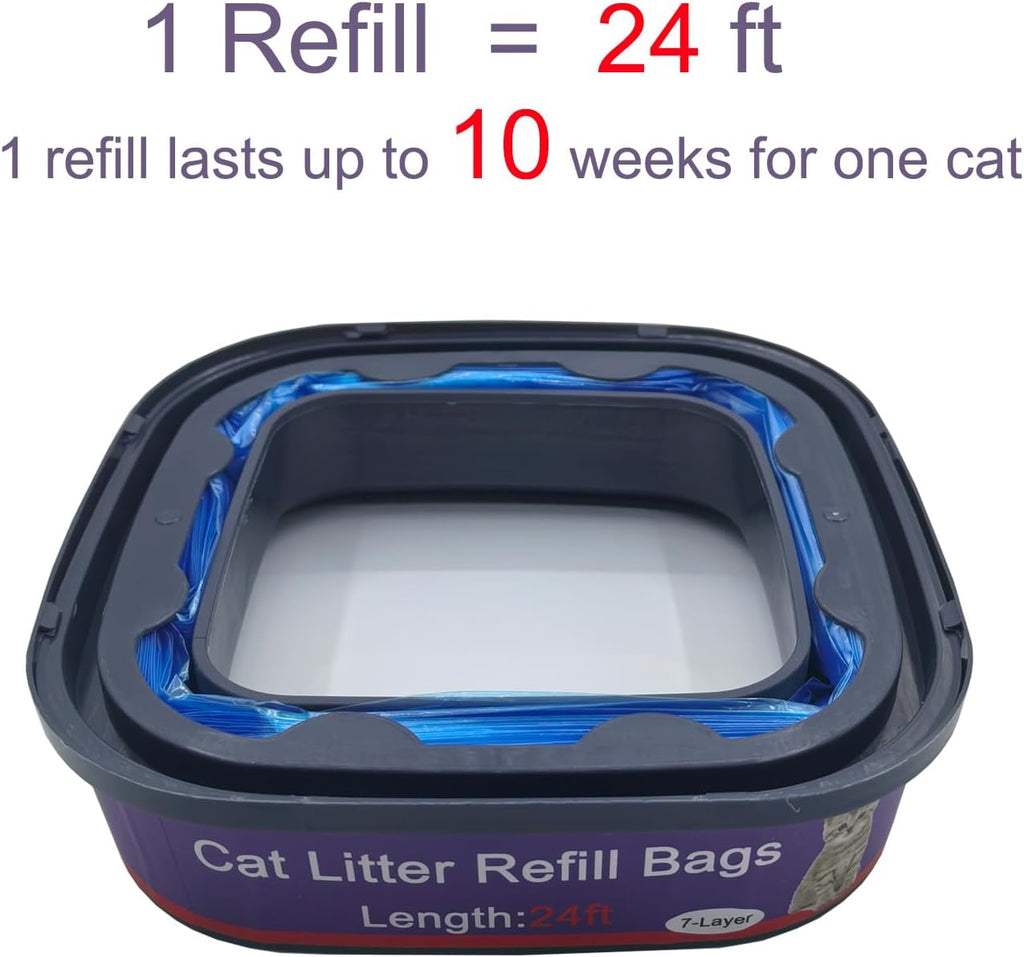 Close up of the seven layer film technology on the cat litter disposal refills.