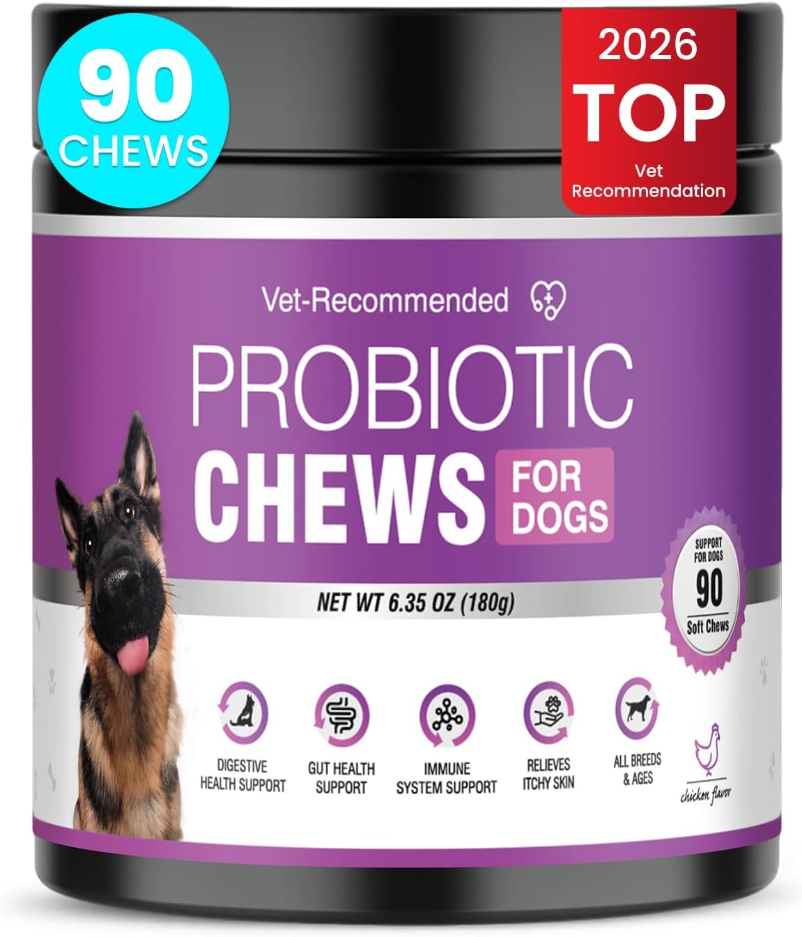 Probiotics for Dogs Dog Probiotics for Digestive Health Probiotic for Dogs Gut Health Itchy Skin Dog Probiotics for Diarrhea Dog Constipation Relief Gas for Dogs Immune Support Chicken Flavor 50ct - Image 10