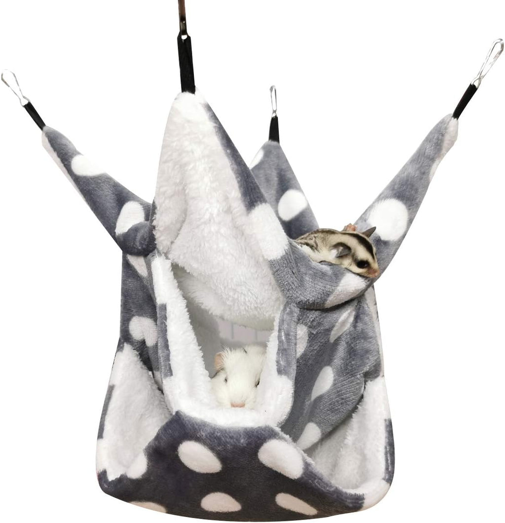 Leftstarer triple layer small pet cage hammock front view