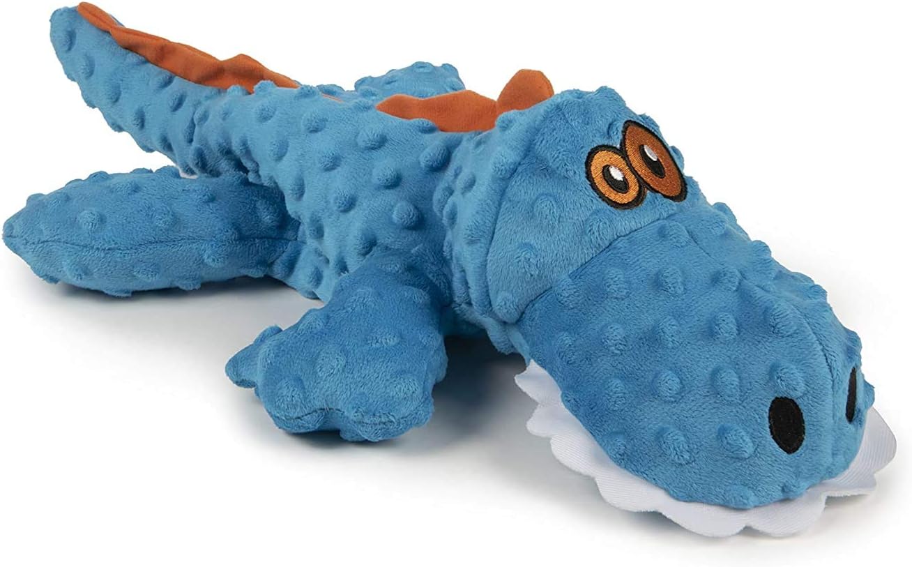 goDog Gators Squeaky Plush Dog Toy with Chew Guard Technology, Durable Fabric & Squeaker for Active Play, Pink, Large - Image 11