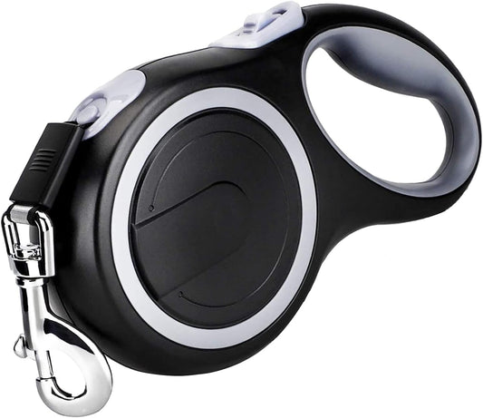 Mk-Def 26ft retractable dog leash black heavy duty front view