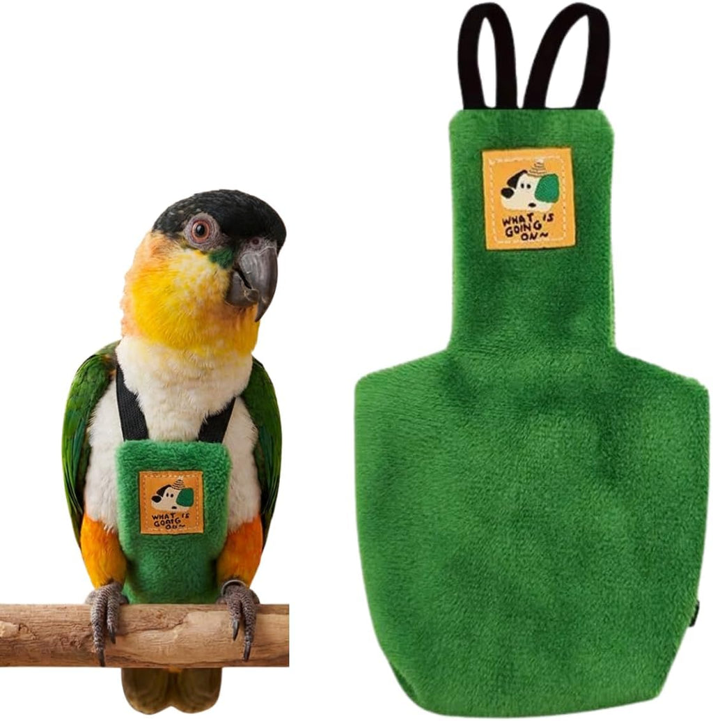 Warm Bird Diaper, Cute Pet Bird Diaper, Parrot Nappy Reusable Flight Suit with Waterproof Inner Birds Diapers for Parakeet Cockatiel Quaker Budgie Caique (Blue,XXS) - Image 13