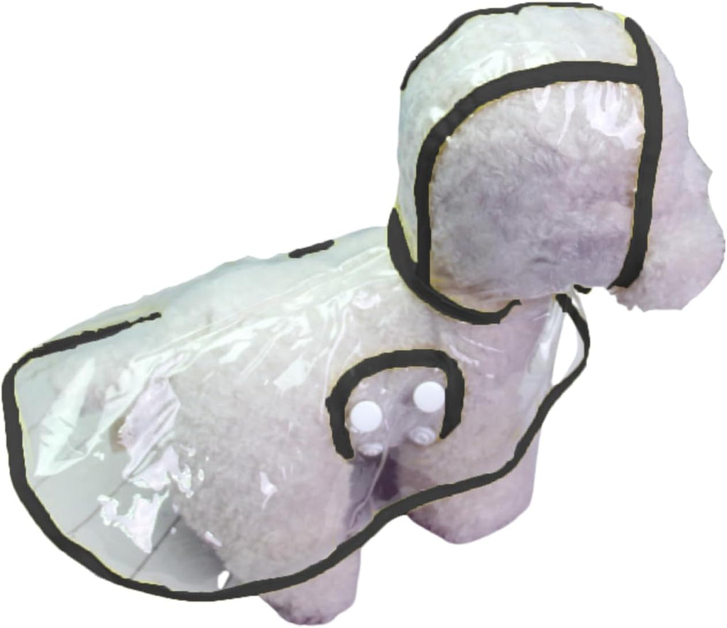 Harikaji small dog transparent pink monsoon coat displayed flat