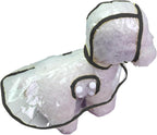 Harikaji small dog transparent pink monsoon coat displayed flat