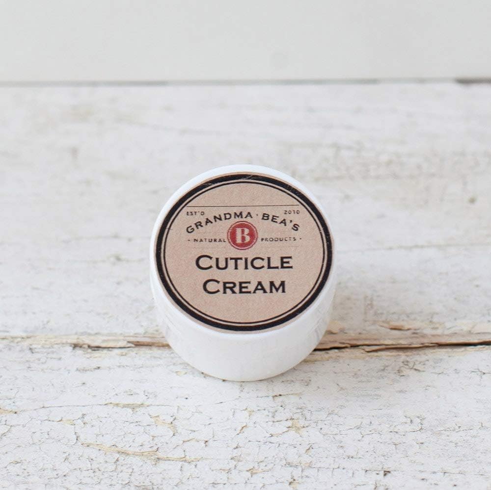 Grandma Bea's All-Natural Cuticle Cream front jar view for dry nails