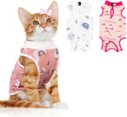 Coppthinktu 2 PCS Cat Recovery Suit for Spay Abdominal Wounds Cat Onesie for Cats After Surgery Recovery Suit Female Breathable E-Collar Alternative Kitten Onesie Anti Licking Small - Image 13