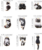 DIY gold tone back enamel cat pendants