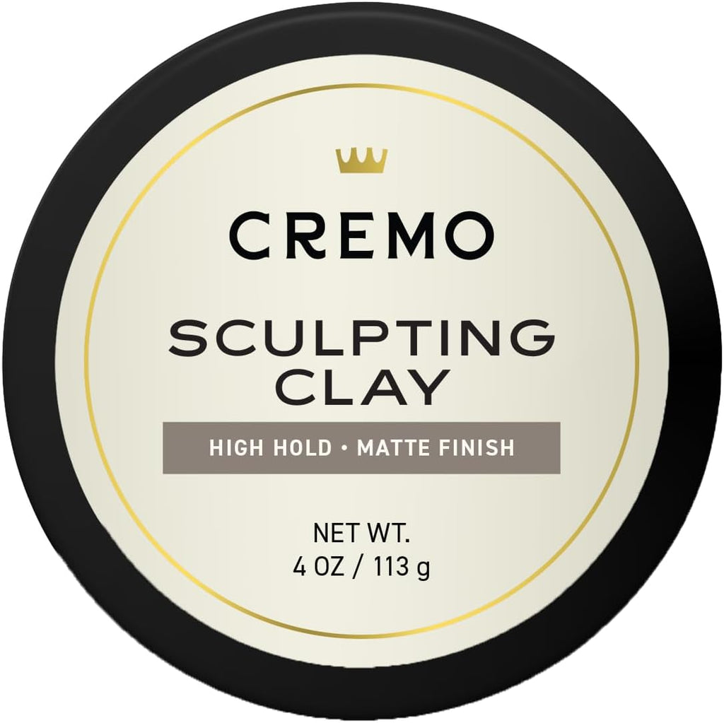 Cremo Premium Barber Grade Hair Styling Sculpting Clay front packaging view