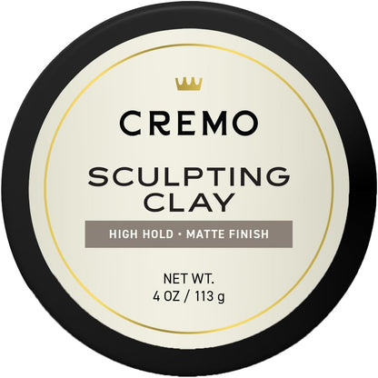 Cremo Premium Barber Grade Hair Styling Sculpting Clay front packaging view