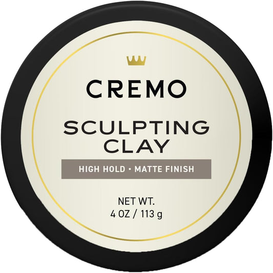Cremo Premium Barber Grade Hair Styling Sculpting Clay front packaging view