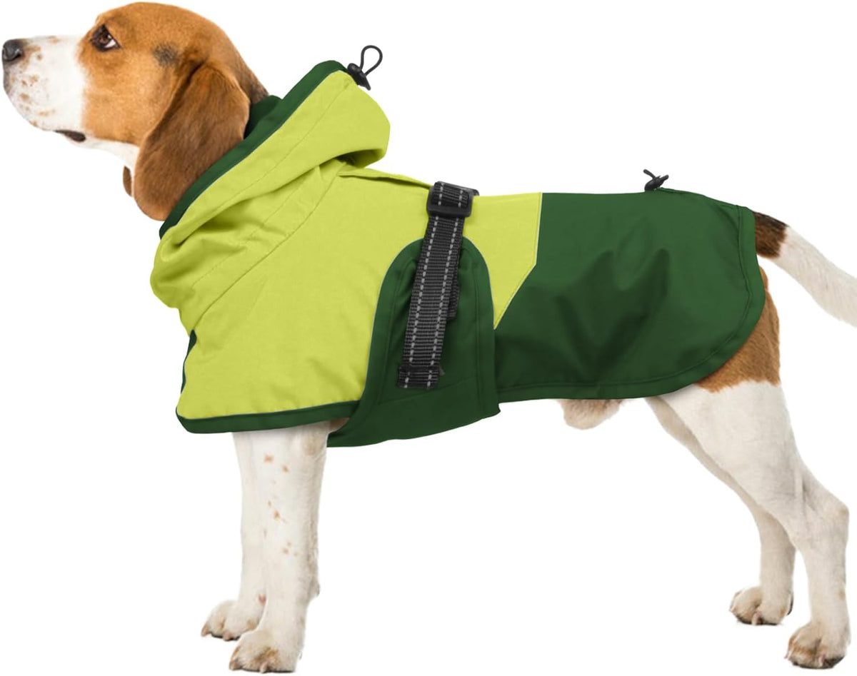BRKURLEG Dog Raincoat Adjustable Dog Rain Jacket with Hood Dogs Waterproof Rainproof Jacket with Leash Hole Pet Poncho Rain Coat Poncho with Reflective Strip, Rose Red, XXL - Image 15