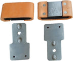 Hill Saddlery Leather Wrapped Blevins Buckles Set front view showing the premium medium oil leather finish