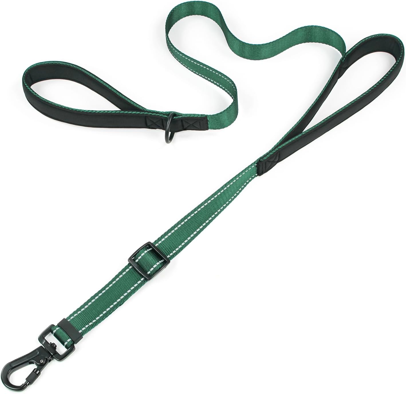 Dog Leash for Large Dogs, Double Handle Heavy Duty Adjustable Leash with Soft Padded Handles, Traffic Control Training Lead for Walking, Running (Pink & Grey Stripe, 6 ft) - Image 9